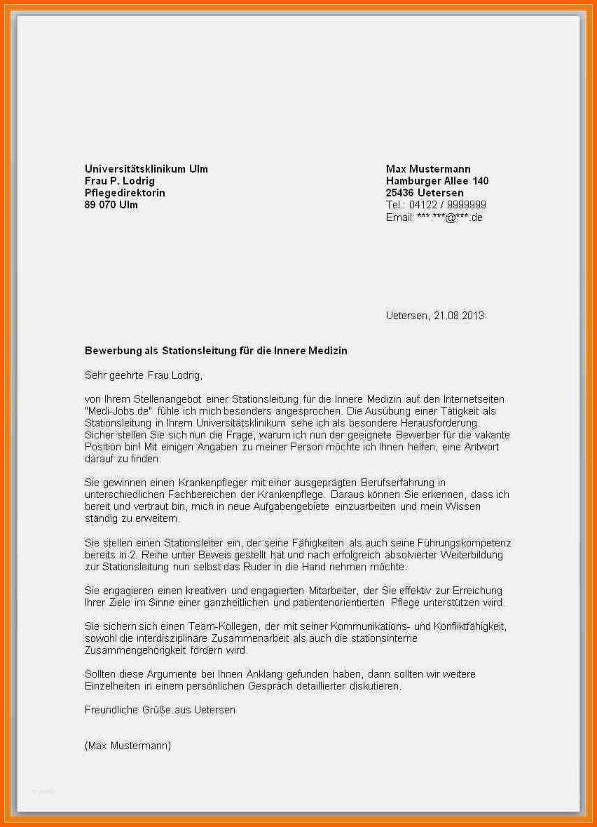 Allerbeste 10 Innerbetriebliche Bewerbung Vorlage