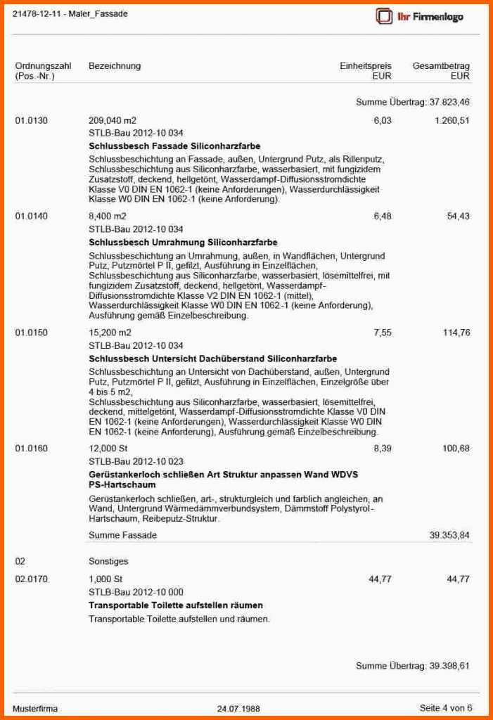 Allerbeste 15 Angebotserstellung Muster
