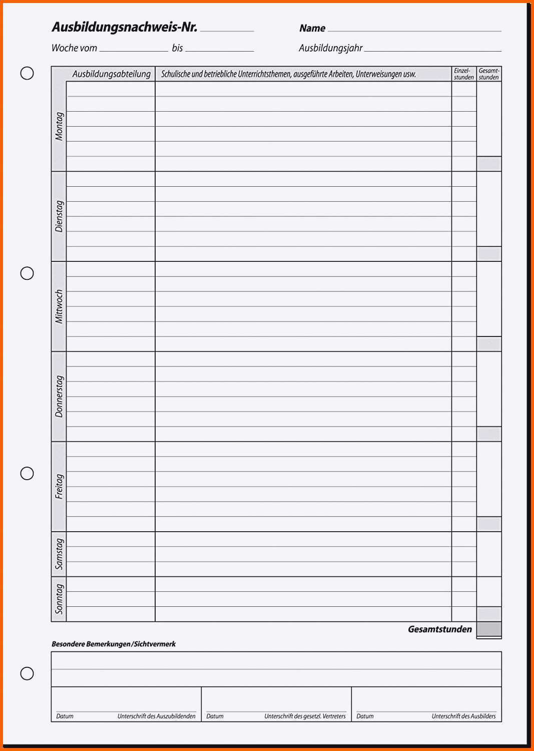 Allerbeste 15 Tagesbericht Praktikum Vorlage Zum Ausdrucken - Kostenlos