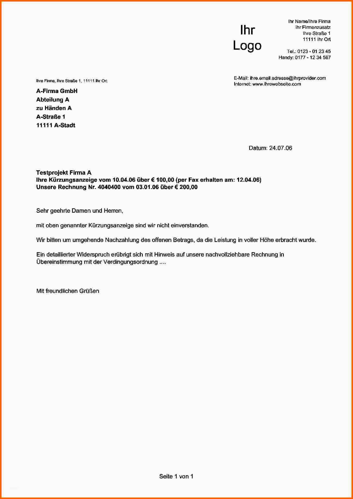 Allerbeste 9 Auftragsbestätigung Vorlage