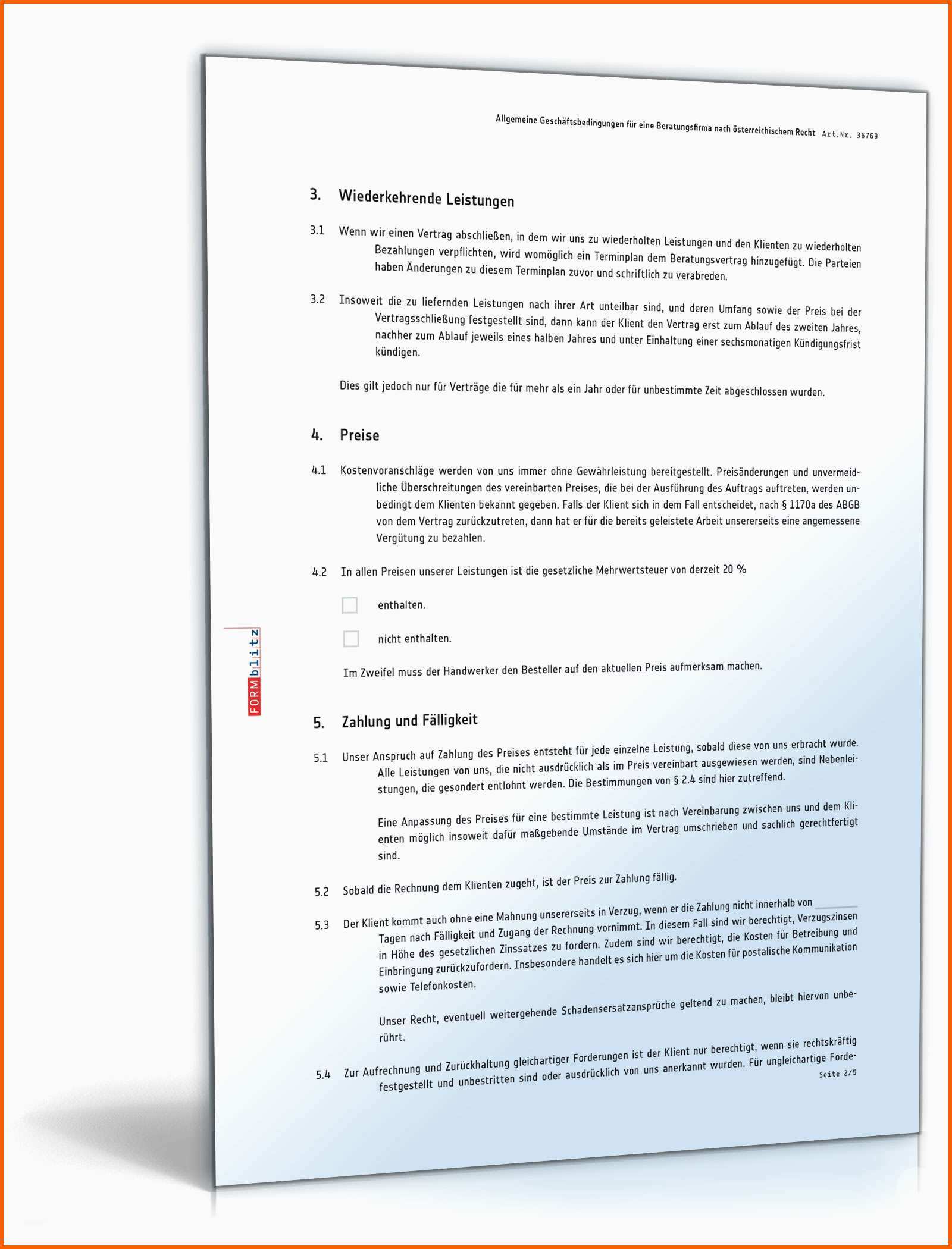 Allerbeste Agb Für Eine Beratungsfirma Muster Vorlage Zum Download