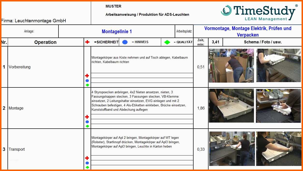 Allerbeste Arbeitsanweisungen Mit Timestudy T1