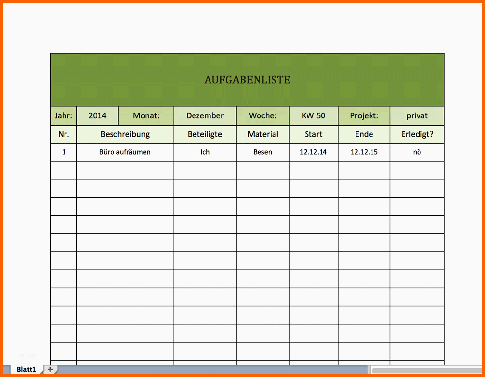 Allerbeste Aufgaben Liste todo List Kostenlos
