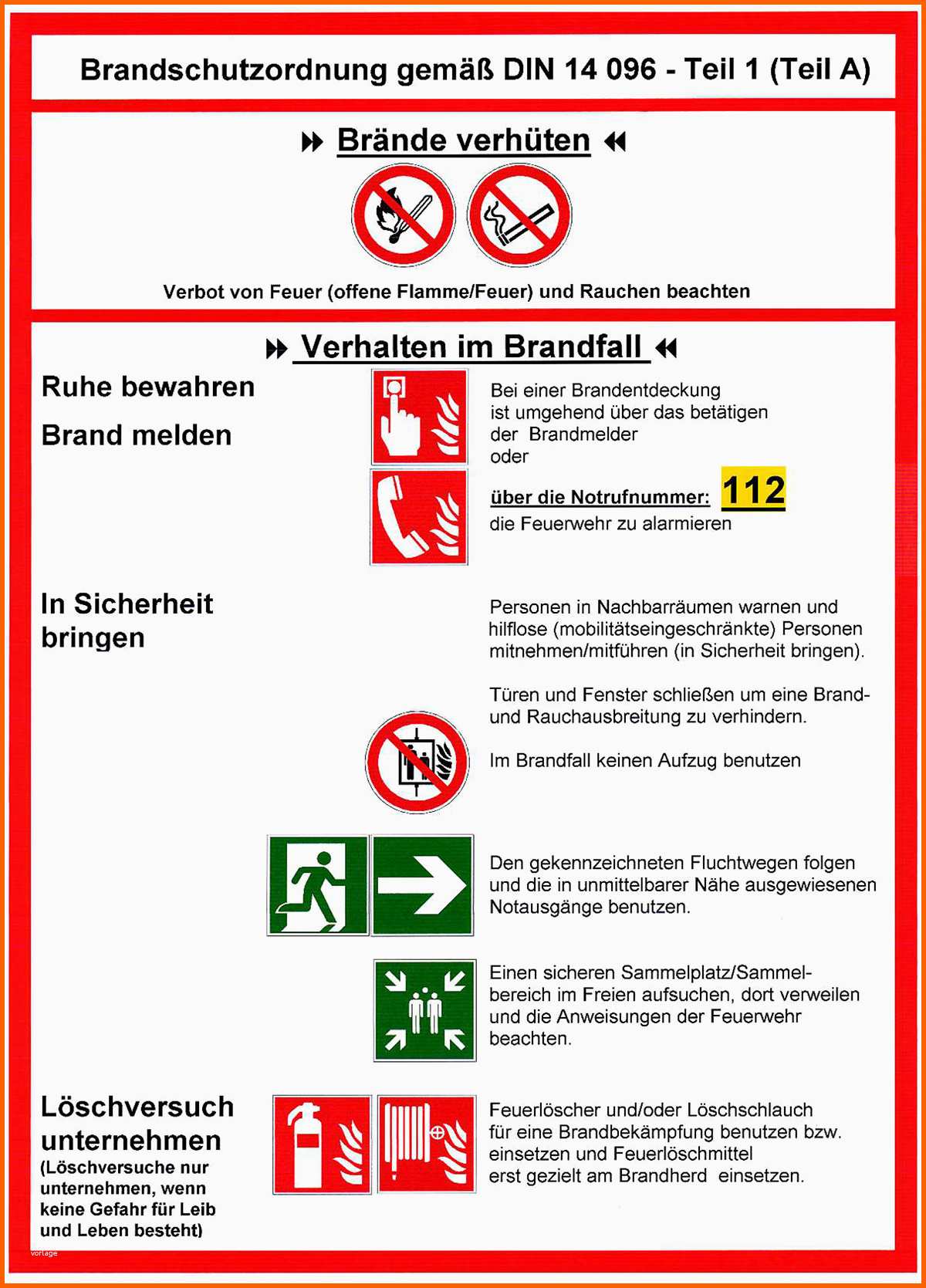 Allerbeste Brandschutzordnung Gemäß Din 14 096 Braun Dienstleistung