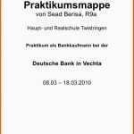Allerbeste Deckblatt Praktikumsmappe Muster Praktikum Deckblatt