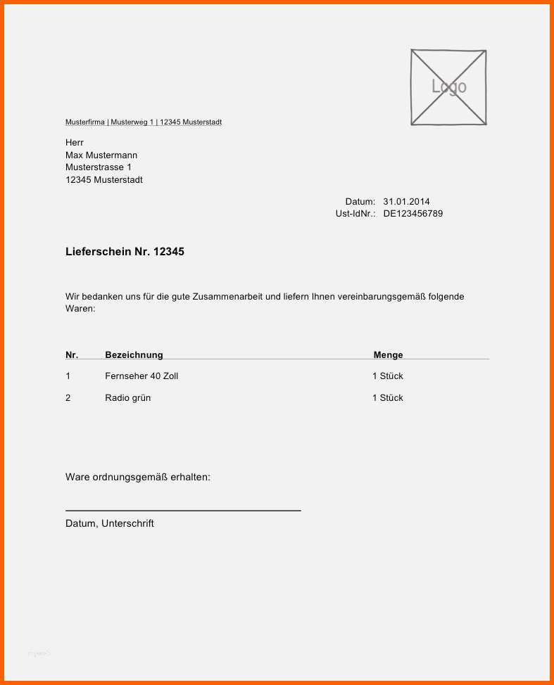 Allerbeste Eigenbeleg Vorlage Pdf Süß Vorlage Für Lieferschein Zum