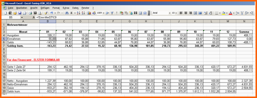 Allerbeste EÜr Rechnung Mit Excel Erstellen