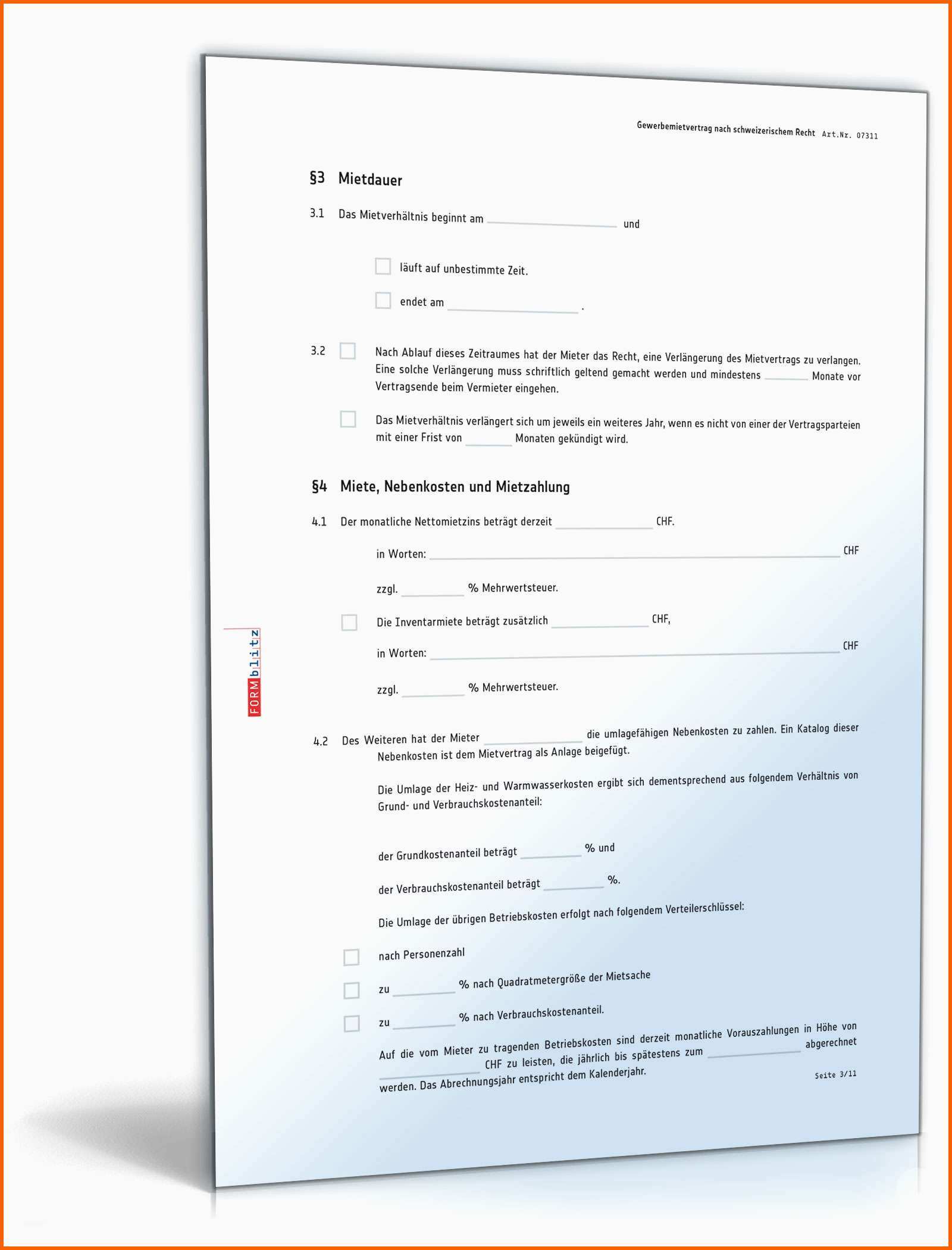 Allerbeste Gewerbemietvertrag Muster Vorlage Zum Download