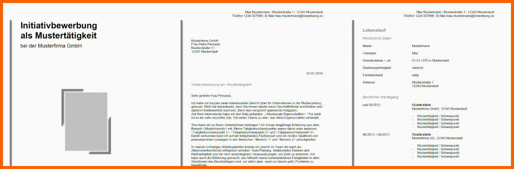 Allerbeste Initiativbewerbung Muster & Vorlagen Inkl Anschreiben