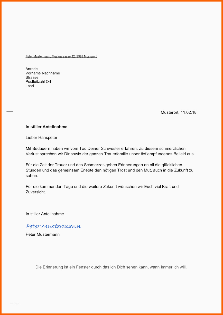 Allerbeste Kondolenzschreiben Beispiele Richtigen Worte
