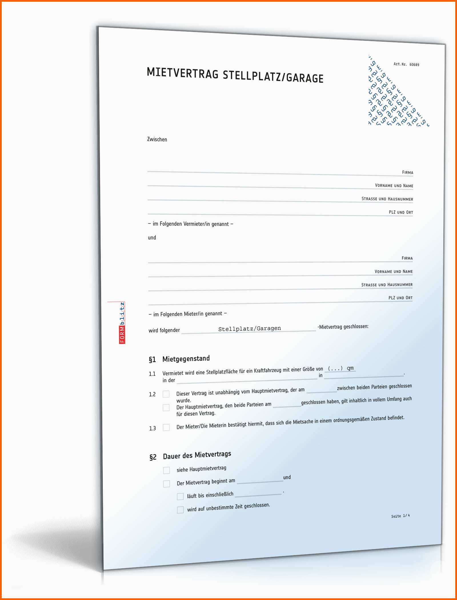 Allerbeste Mietvertrag Stellplatz Rechtssicheres Muster Zum Download