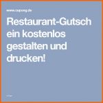 Allerbeste Restaurant Gutschein Kostenlos Gestalten Und Drucken