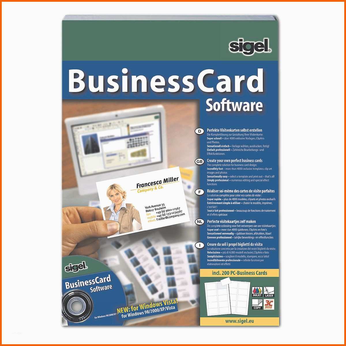 Allerbeste Sigel Businesscard software Sw670 software Für