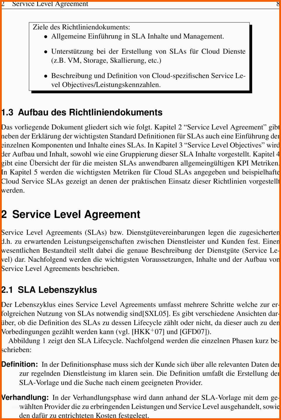 Allerbeste Sla Richtliniendokument Für Cloud Dienstleistungen