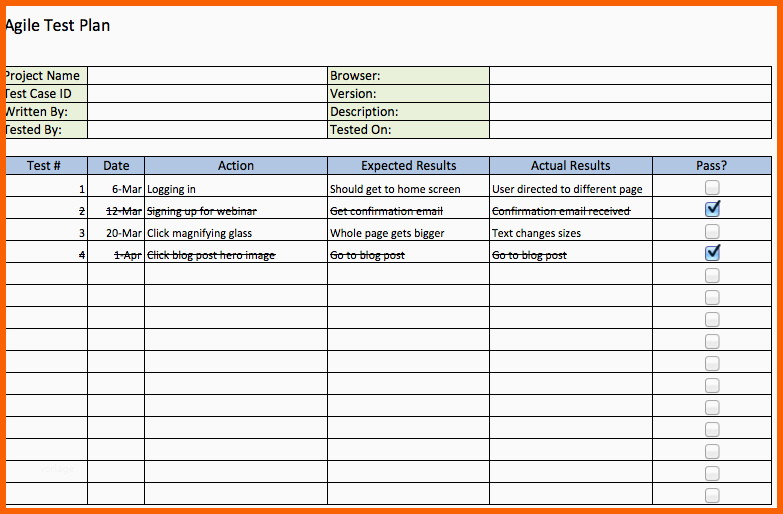 Allerbeste Test Plan Template Excel