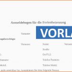 Allerbeste Vorlage Anmeldebogen Für Ferienbetreuung Pdf