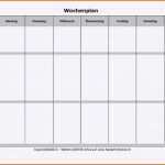 Allerbeste Wochenplan Vorlage Excel