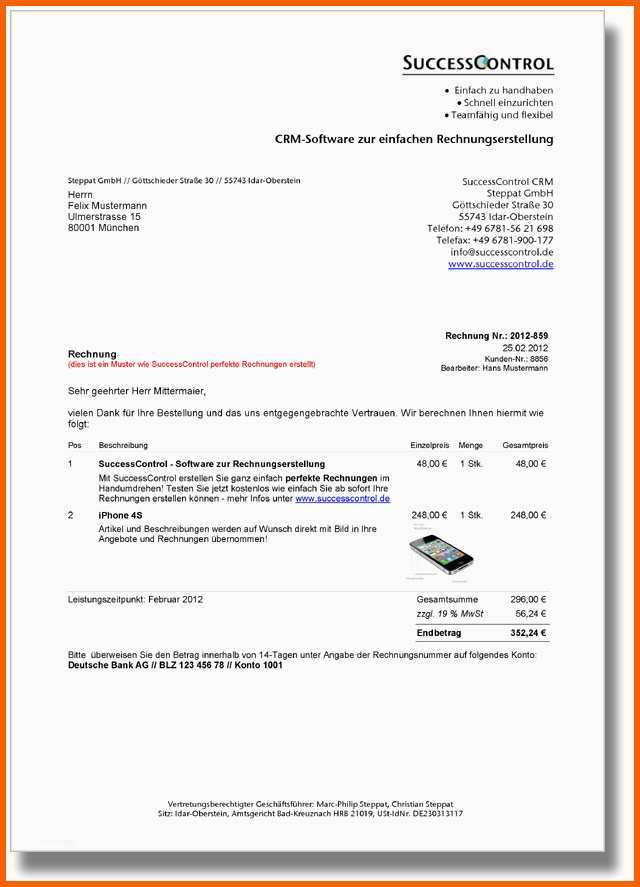 Allerbeste Word Vorlage Rechnung Angebot Lieferschein Und Briefe