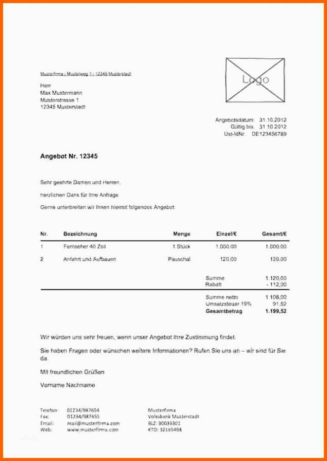 Am Beliebtesten 17 Vorlage Auftragserteilung