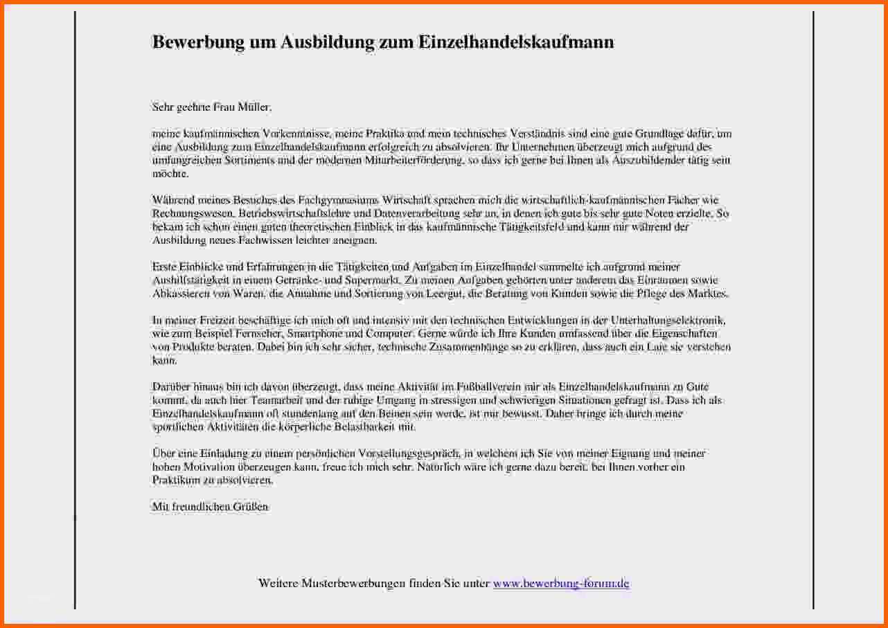 Am Beliebtesten Bewerbungsschreiben Ausbildung Industriekaufmann Vorlage