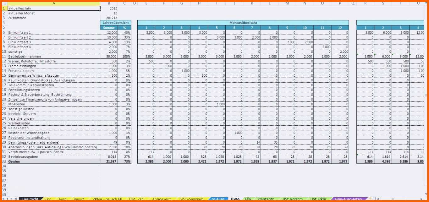 Am Beliebtesten Einnahmen Ausgaben Excel Vorlage