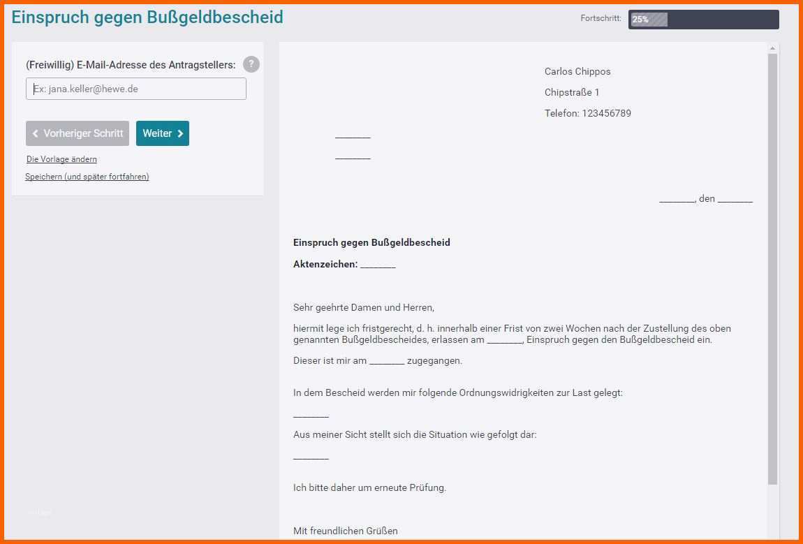 Am Beliebtesten Einspruch Bussgeldbescheid Vorlage