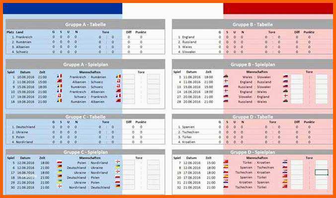Am Beliebtesten Excel Em Spielplan Download