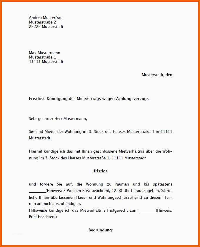Am Beliebtesten Kündigung Wohnung Vorlage Word