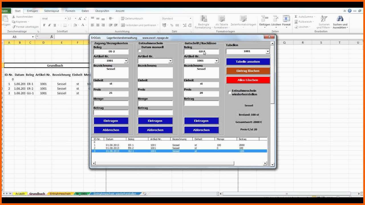 Am Beliebtesten Lager Programm Lagerverwaltung Auf Basis Einer Excel Datei