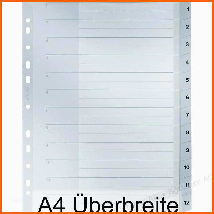 Am Beliebtesten Leitz 1282 00 00 Register Kunststoff 1 12 A4 Überbreite
