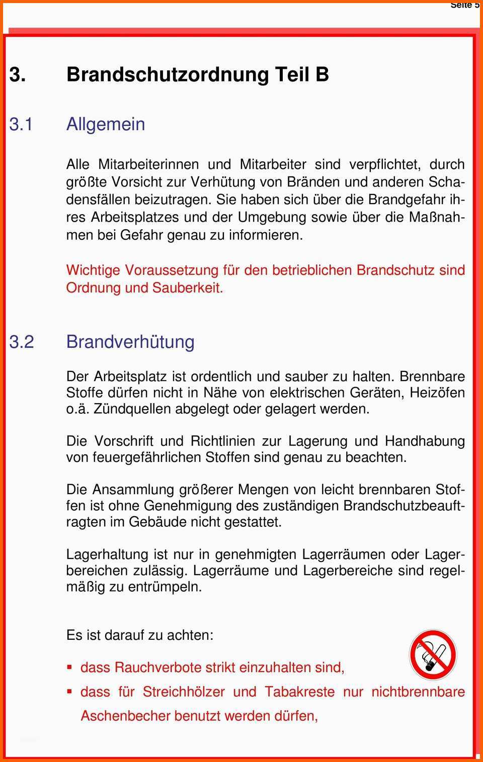Am Beliebtesten Muster Brandschutzordnung Allgemeine Verwaltung Pdf
