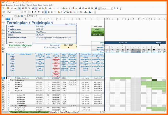 Am Beliebtesten Projektplan Excel Download