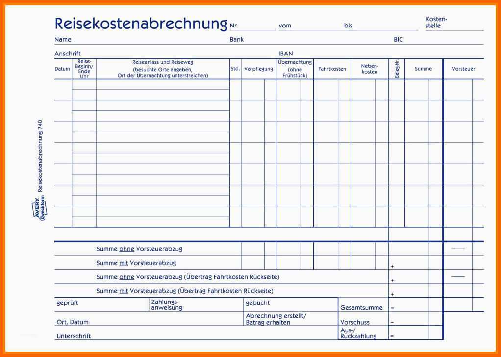 Am Beliebtesten Reisekostenabrechnung formular Excel Kostenlos 2017