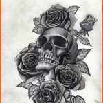 Am Beliebtesten totenkopf Mit Rose Tattoo Vorlagen
