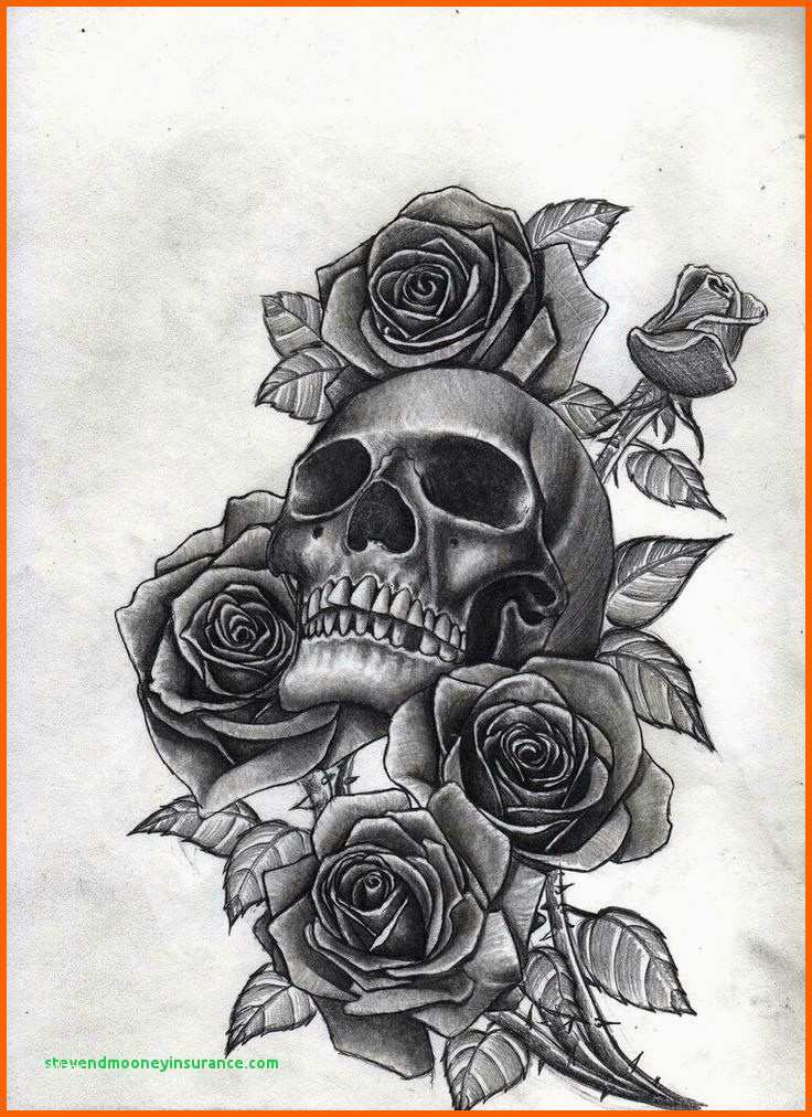 Am Beliebtesten totenkopf Mit Rose Tattoo Vorlagen