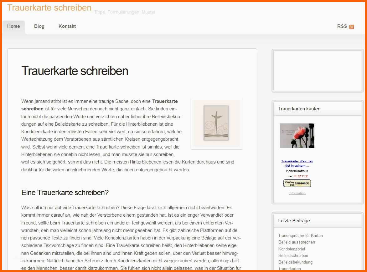 Am Beliebtesten Trauerkarte Schreiben Vorlage Beseelt Portfolio Zarenga
