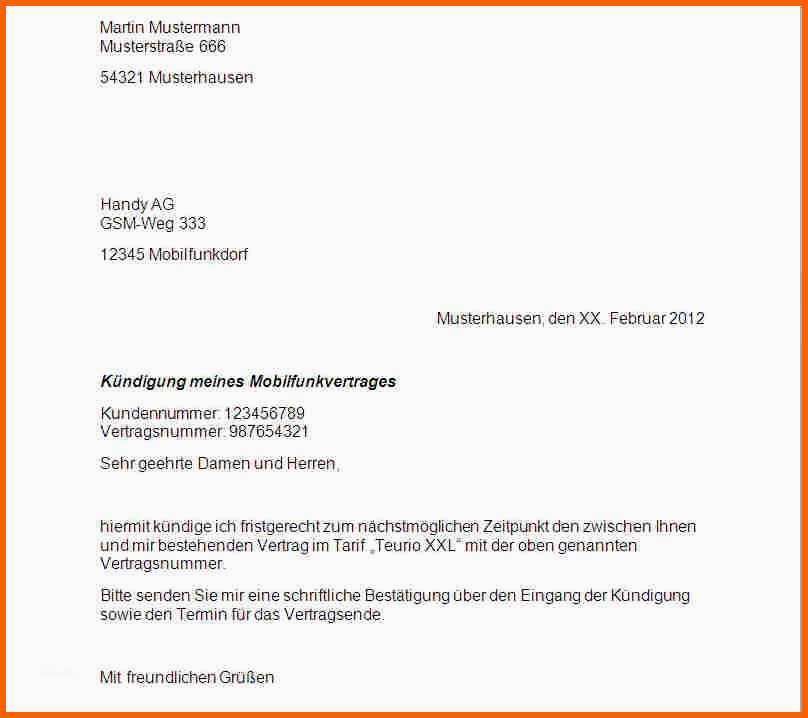 Am Beliebtesten Vorlage Kündigung Handyvertrag Vodafone Süß 15 Vodafone