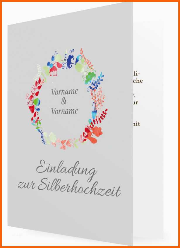 Am Beliebtesten Vorlage Silberne Hochzeit Einladungskarte