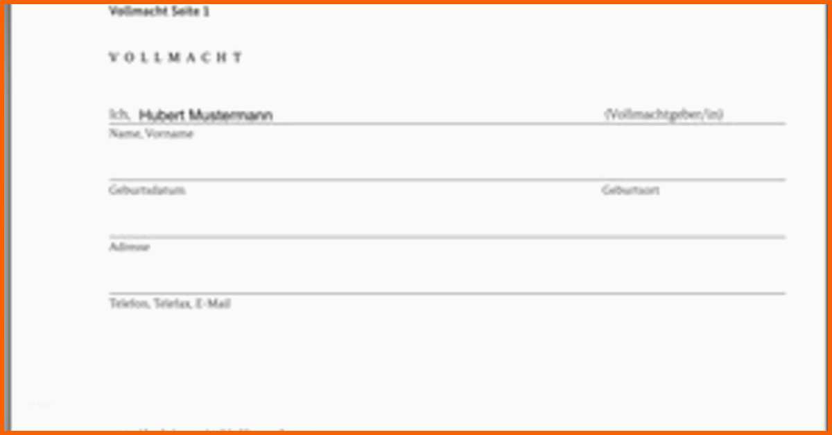 Am Beliebtesten Vorsorgevollmacht Vordruck Download