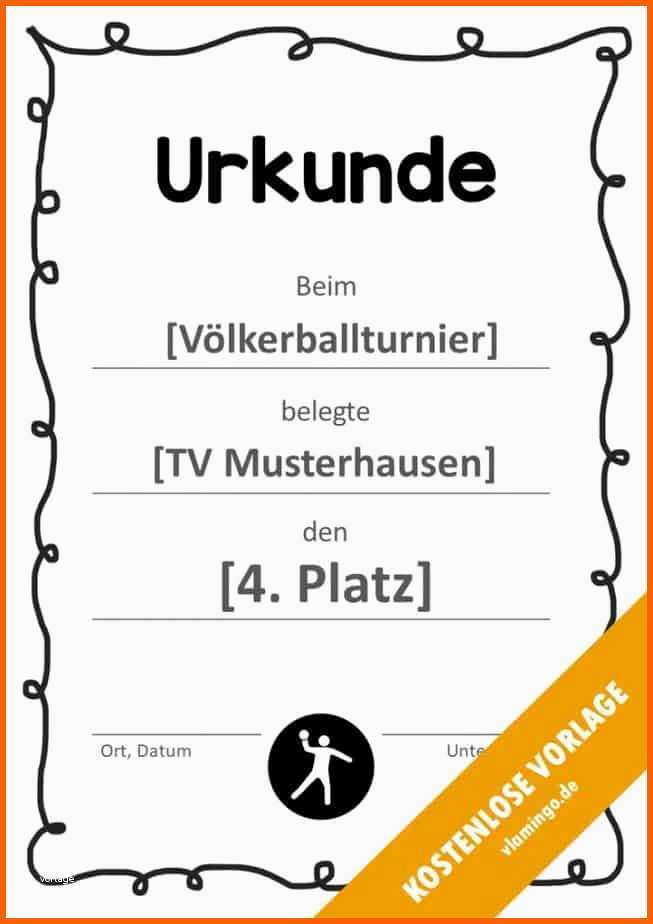 Angepasst 12 Kostenlose Urkunden Vorlagen Für Völkerball Turniere