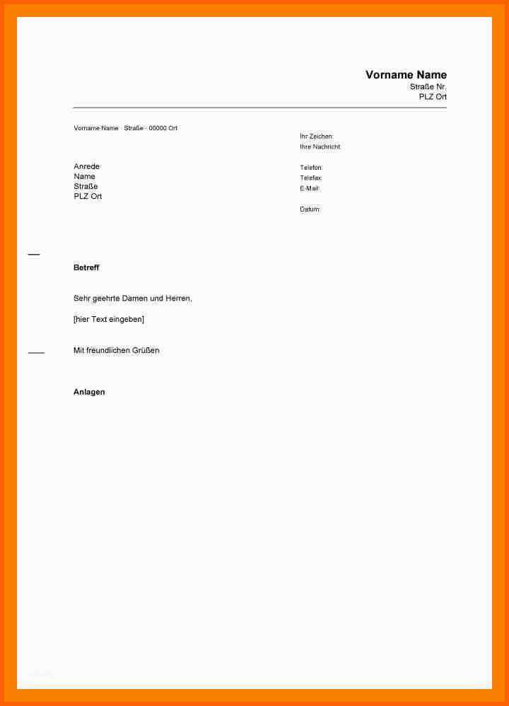 Angepasst 17 Privater Geschäftsbrief Vorlage Word