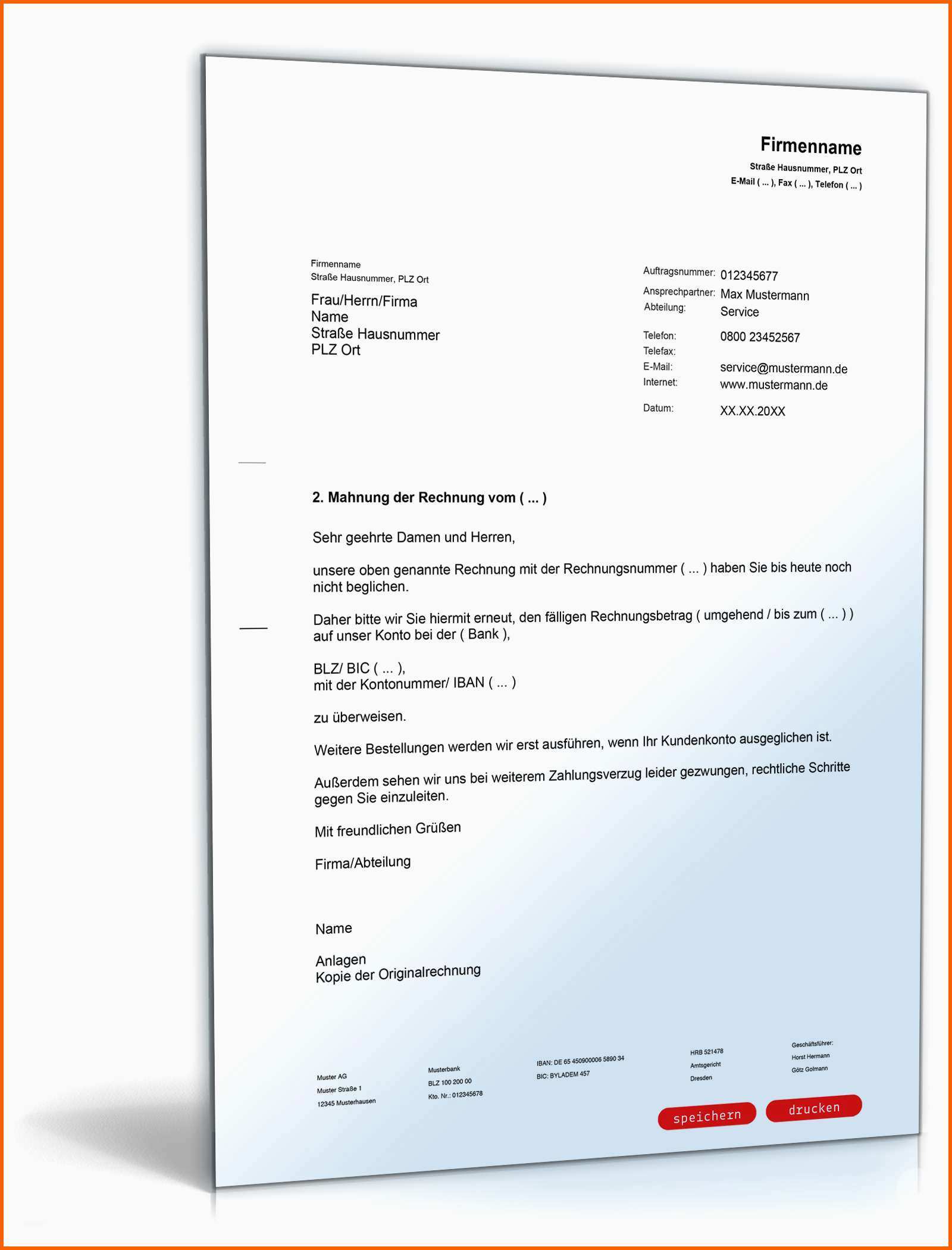 Angepasst 2 Mahnung Mit androhung Lieferstopp