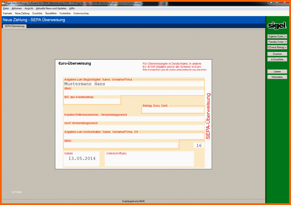 Angepasst Beschriftungssoftware Für Bankformulare Download