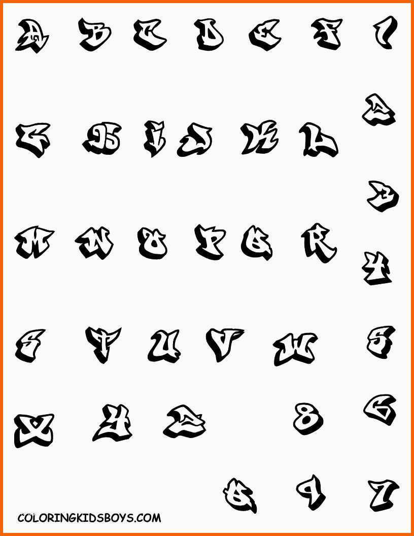 Angepasst Buchstaben Zeichnen Vorlage Druckbare Ausmalbilder