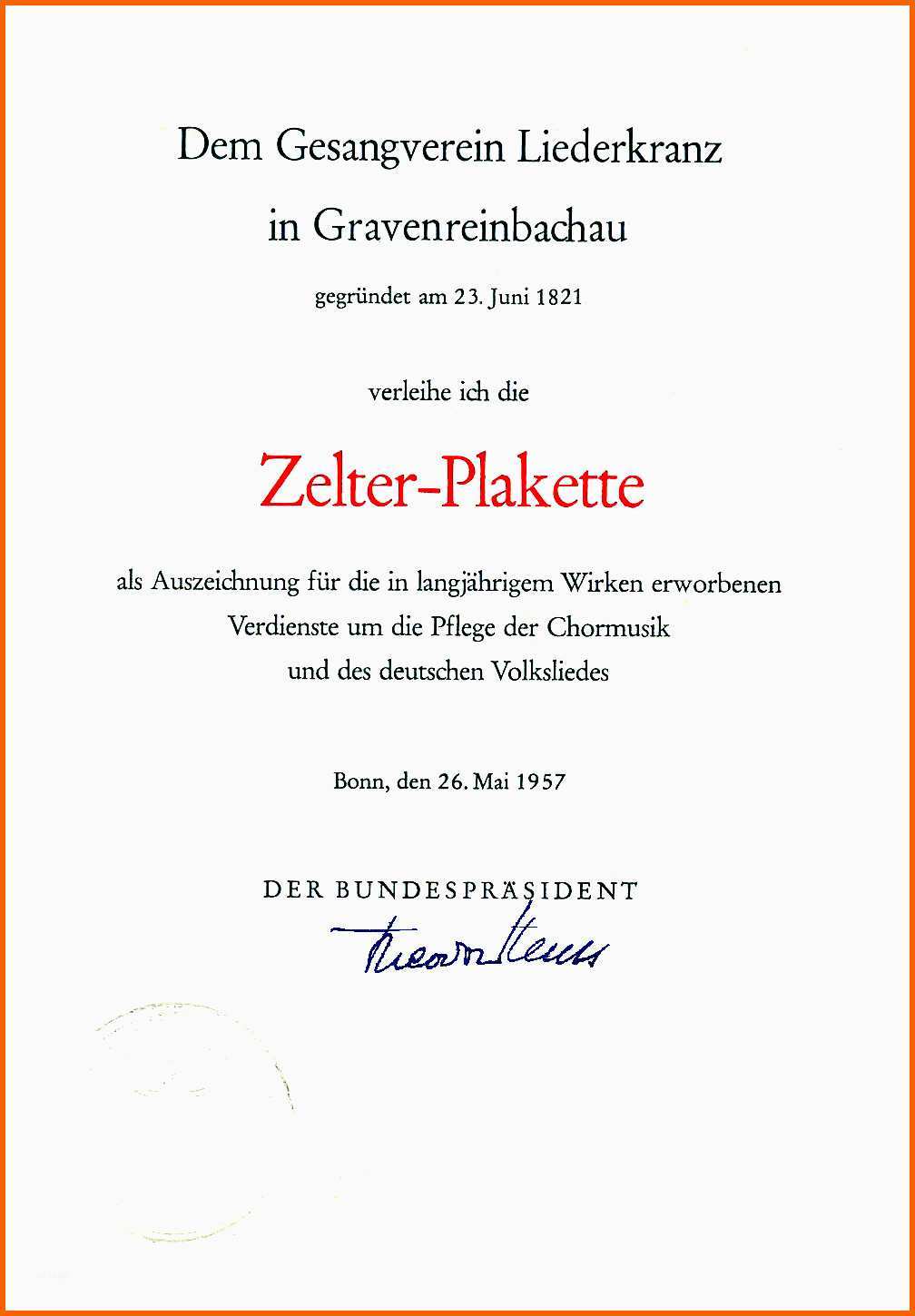 Angepasst Die Zelter Plakette • Virtuelles ordensmuseum
