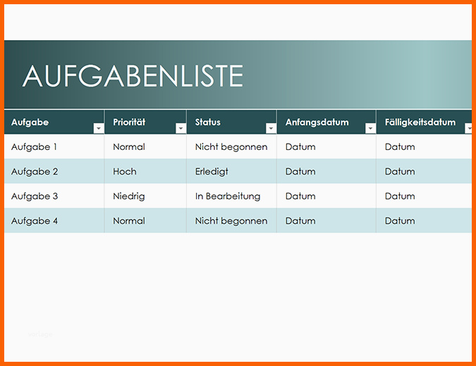 Angepasst Einfache Aufgabenliste