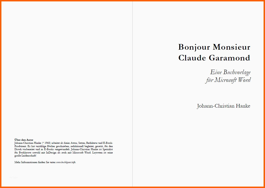Angepasst Elegante Taschenbuchvorlage In A5 „bonjour Monsieur