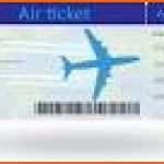 Angepasst Flugticket Vorlage Download Papacfo