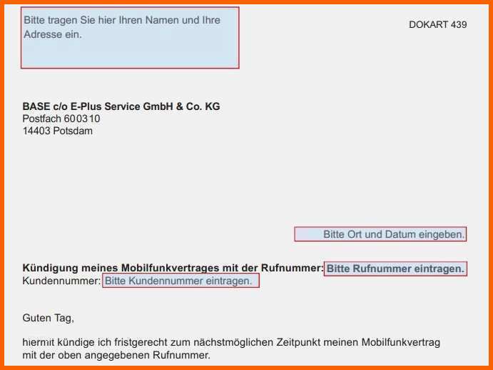 Angepasst Handyvertrag Kündigen Vorlage Mit Rufnummernmitnahme Beste