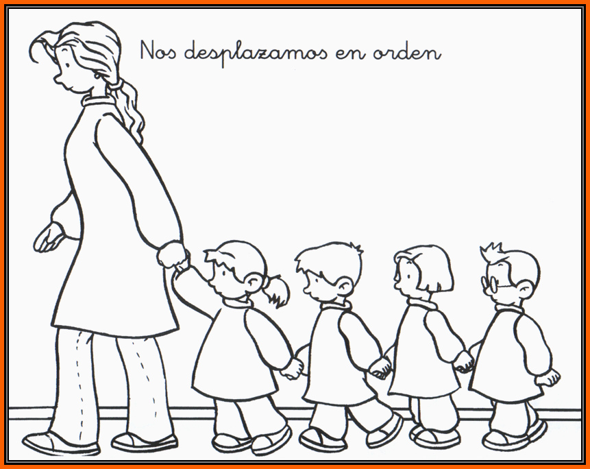 Angepasst Imágenes De Niños En Fila Para Colorear E Imprimir
